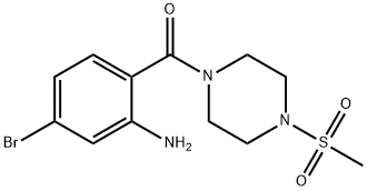 methanone,(2-amino-4-bromophenyl)[4-(methylsulfonyl)-1-piperazinyl]- Structure