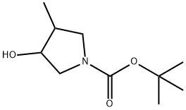 tert-butyl 3-hydroxy-4-methylpyrrolidine-1-carboxylate 구조식 이미지