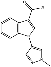 1-(1-methyl-1H-pyrazol-4-yl)-1H-indole-3-carboxylic acid Structure