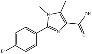 2-(4-Bromo-phenyl)-1,5-dimethyl-1H-imidazole-4-carboxylic acid Structure