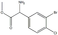 METHYL2-AMINO-2-(3-BROMO-4-CHLOROPHENYL)ACETATE Structure