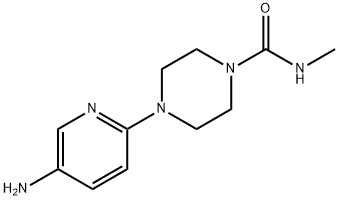 4-(5-azanylpyridin-2-yl)-N-methyl-piperazine-1-carboxamide Structure