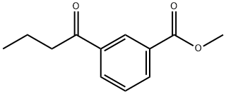 Benzoic acid, 3-(1-oxobutyl)-, methyl ester Structure