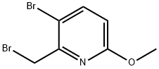 Pyridine, 3-bromo-2-(bromomethyl)-6-methoxy- Structure