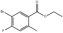 ethyl 5-bromo-4-fluoro-2-methylbenzoate 구조식 이미지