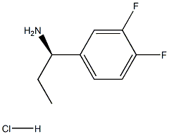 (R)-1-(3,4-DIFLUOROPHENYL)PROPAN-1-AMINE HYDROCHLORIDE 구조식 이미지