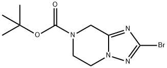 2-Bromo-5,6-dihydro-8H-[1,2,4]triazolo[1,5-a]pyrazine-7-carboxylic acid tert-butyl ester 구조식 이미지