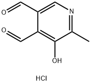 5-Hydroxy-6-methyl-3,4-pyridinedicarboxaldehyde hydrochloride 구조식 이미지