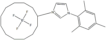 1-(2,4,6-Trimethylphenyl)-3-(cyclododecyl)imidazolium tetrafluoroborate Structure