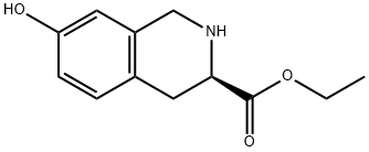 D-7-hydroxy-1,2,3,4-tetrahydro-3-Isoquinolinecarboxylic acid, ethyl ester, (3R)- 구조식 이미지