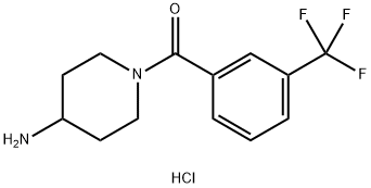 (4-Aminopiperidin-1-yl)[3-(trifluoromethyl)phenyl]methanone hydrochloride Structure