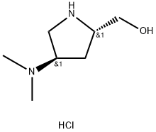 [(2S,4R)-4-(dimethylamino)-2-pyrrolidinyl]methanol dihydrochloride 구조식 이미지