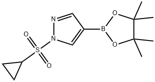 1-(CYCLOPROPANESULFONYL)-4-(TETRAMETHYL-1,3,2-DIOXABOROLAN-2-YL)-1H-PYRAZOLE Structure