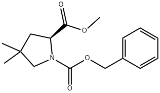 (S)-1-Cbz-4,4-dimethyl-pyrrolidine-2-carboxylic acid methyl ester Structure
