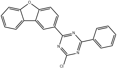 2-chloro-4-(dibenzo[b,d]furan-2-yl)-6-phenyl-1,3,5-triazine 구조식 이미지