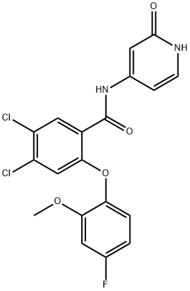 4,5-Dichloro-N-(1,2-dihydro-2-oxo-4-pyridinyl)-2-(4-fluoro-2-methoxyphenoxy)benzamide Structure