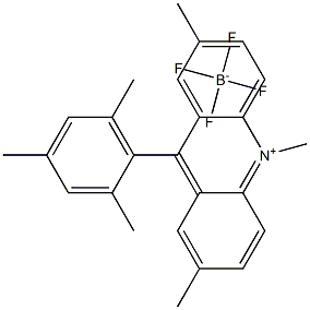 9-mesityl-2,7,10-trimethylacridin-10-ium tetrafluoroborate 구조식 이미지