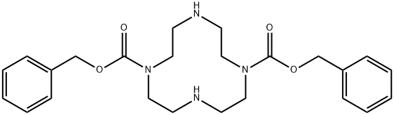 1,4,7,10-tetraaza-cyclododecane-1,7-dicarboxylic acid dibenzyl ester 구조식 이미지