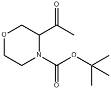 tert-butyl 3-acetylmorpholine-4-carboxylate Structure