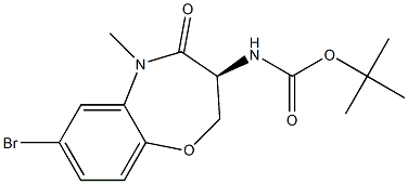 tert-butyl (S)-(7-bromo-5-methyl-4-oxo-2,3,4,5-tetrahydrobenzo[b][1,4]oxazepin-3-yl)carbamate Structure