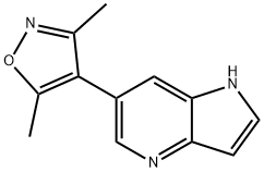 3,5-dimethyl-4-(1H-pyrrolo[3,2-b]pyridin-6-yl)isoxazole Structure