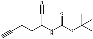 tert-butyl(1-cyanopent-4-yn-1-yl)carbamate Structure