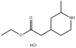 (2-Methyl-piperidin-4-yl)-acetic acidethyl ester hydrochloride Structure