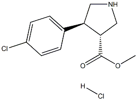 methyl (3R,4S)-4-(4-chlorophenyl)pyrrolidine-3-carboxylate hydrochloride Structure