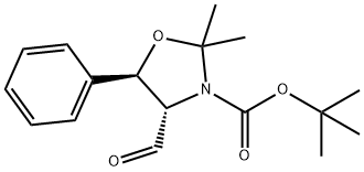 tert-butyl(4S,5R)-4-formyl-2,2-dimethyl-5-phenyloxazolidine-3-carboxylate 구조식 이미지
