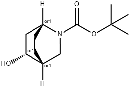 tert-butyl (1s,4s,5s)-5-hydroxy-2-azabicyclo[2.2.2]octane-2-carboxylate 구조식 이미지