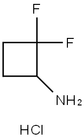 2,2-Difluorocyclobutan-1-amine hydrochloride 구조식 이미지