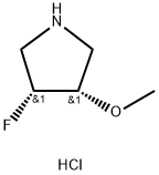Cis-4-Fluoro-3-Methoxypyrrolidine Hydrochloride 구조식 이미지