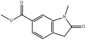 methyl 1-methyl-2-oxo-2,3-dihydro-1H-indole-6-carboxylate Structure