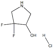 4,4-difluoropyrrolidin-3-ol hydrochloride 구조식 이미지