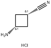 cis-3-aminocyclobutanecarbonitrile hydrochloride Structure