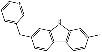 9H-Carbazole, 2-fluoro-7-(3-pyridinylmethyl)- Structure