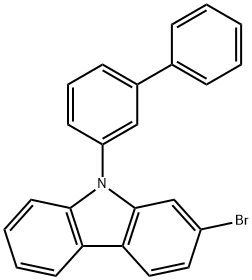 2-Bromo-9-([1,1'-biphenyl]-3-yl)carbazole Structure
