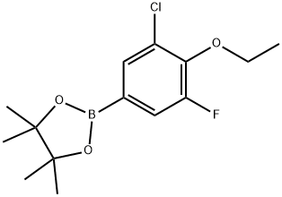 3-Chloro-4-ethoxy-5-fluorophenylboronic acid pinacol ester 구조식 이미지