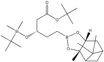 (3S)-tert-butyl 3-(tert-butyldimethylsilyloxy)-5-[(2S,6R)-2,9,9-trimethyl-3,5-dioxa-4-boratricyclo[6.1.1.02,6]decan-4-yl]pentanoate 구조식 이미지