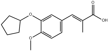 (E)-3-(3-(cyclopentyloxy)-4-methoxyphenyl)-2-methylacrylic acid Structure