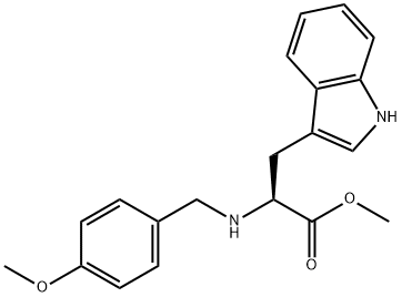 (S)-methyl 3-(1H-indol-3-yl)-2-((4-methoxybenzyl)amino)propanoate 구조식 이미지