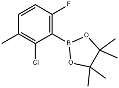 2-Chloro-6-fluoro-3-methylphenylboronic acid pinacol ester Structure