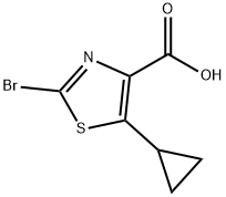 2-bromo-5-cyclopropylthiazole-4-carboxylicacid 구조식 이미지