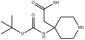 4-(Boc-amino)-4-piperidineacetic acid Structure