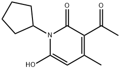 3-acetyl-1-cyclopentyl-6-hydroxy-4-methylpyridin-2(1H)-one Structure