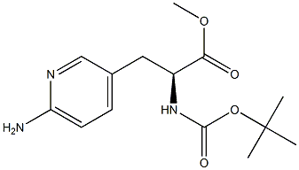 (S)-METHYL 3-(6-AMINOPYRIDIN-3-YL)-2-((TERT-BUTOXYCARBONYL)AMINO)PROPANOATE 구조식 이미지