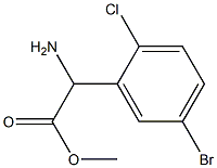 METHYL2-AMINO-2-(5-BROMO-2-CHLOROPHENYL)ACETATE Structure