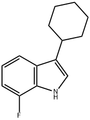 3-Cyclohexyl-7-fluoro-1H-indole 구조식 이미지