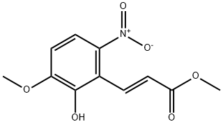 methyl (E)-3-(2-hydroxy-3-methoxy-6-nitrophenyl)acrylate 구조식 이미지