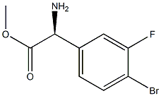 METHYL(2S)-2-AMINO-2-(4-BROMO-3-FLUOROPHENYL)ACETATE Structure